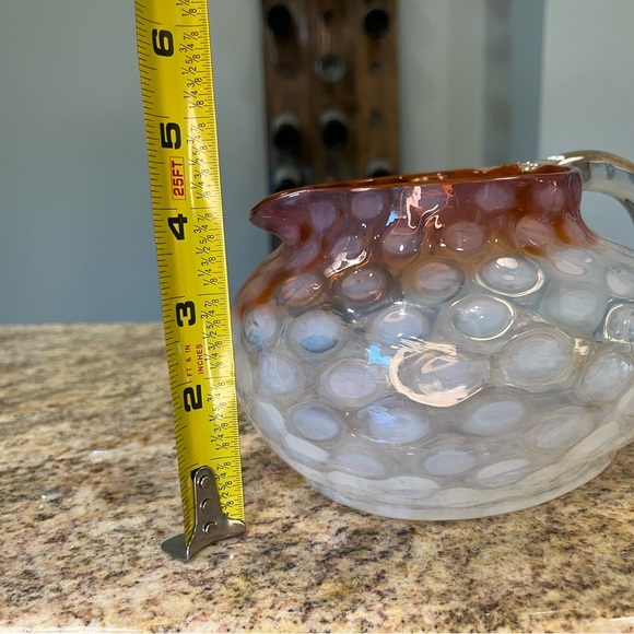 Victorian thumb print opalescent pitcher - Picture 9 of 10